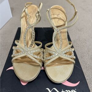 Nina Gold Glimmer Heels